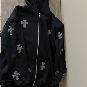 Rhinestone cross jacket